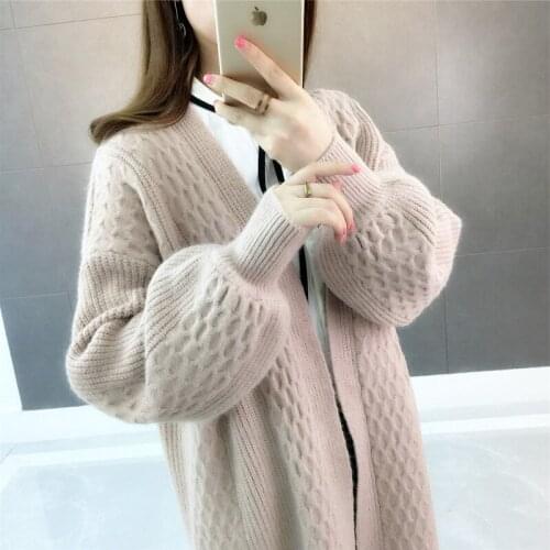 Fashion Women cardigan sweater Autumn winter New Loose warm knitting sweater coat female Korea Leisure cardigans women tops