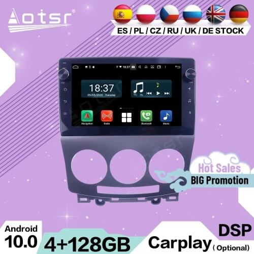4+128G 2 Din Carplay Multimedia Stereo Android 10 For Mazda 5 2008 2009 2010 2011 GPS Navigation Video Radio Receiver Head Unit