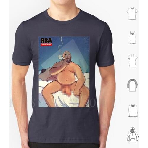Smoke T Shirt Men Cotton Nsfw Bara Bear Beard Art