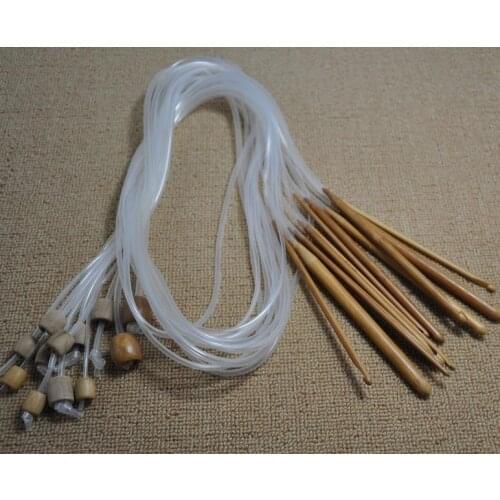 Carpet Crochet 120cm length Hook 15cm length Plastic Stitch Holders Knitting Needle set Bamboo Knitting Tool kits DIY TOOL-72815