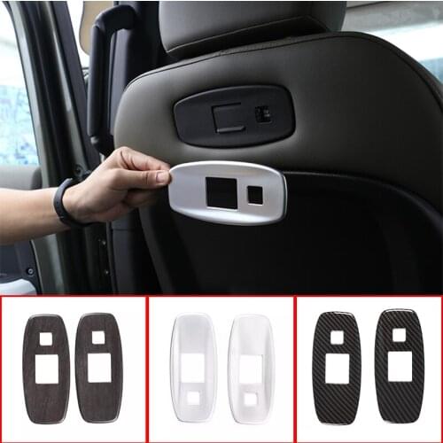 ABS Chrome Carbon Fiber Car Seat Back USB Port Panel Frame Cover Trim Sticker For Land Rover Defender 90 110 2020-21 Accessories