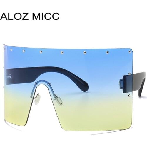 ALOZ MICC Fashion Rimless Oversized Gradient Sunglasses Women Men 2019 Summer Style Brand Designer Female Sun Glasses UV400 Q671