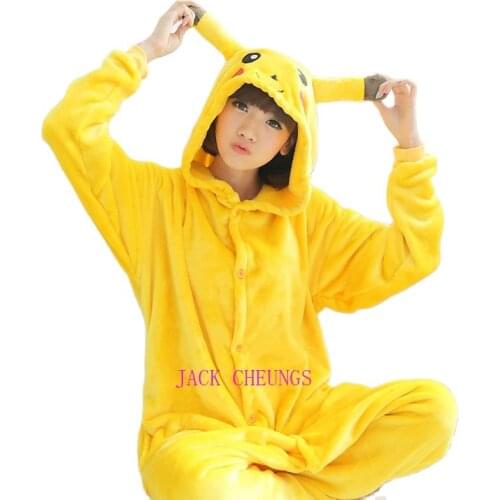 Kigurumi Pika Onesies Pajamas Cartoon Animal Cosplay Pyjamas Adult Onesies Costume Party Dress Halloween Pijamas
