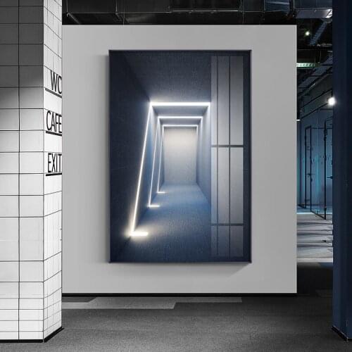 Modern Visual Space Art Building Canvas Poster Print Wall Art Painting Decoration Pictures for Living Room Bedroom Home Decor