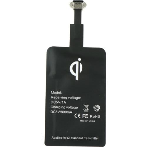 Adapter Receptor Receiver for Pad Coil for Android Phone Micro USB and Type C Universal Qi Wireless Charger Receiver for iPhone