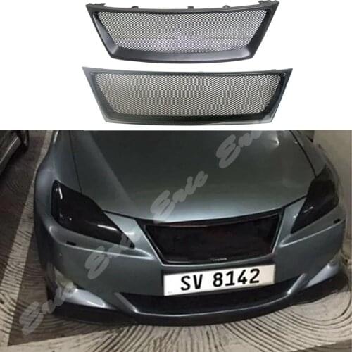 Front Bumper Center Grille Grill Refit For Lexus IS250 IS300 2006-2008 Matt Black, Carbon Fiber