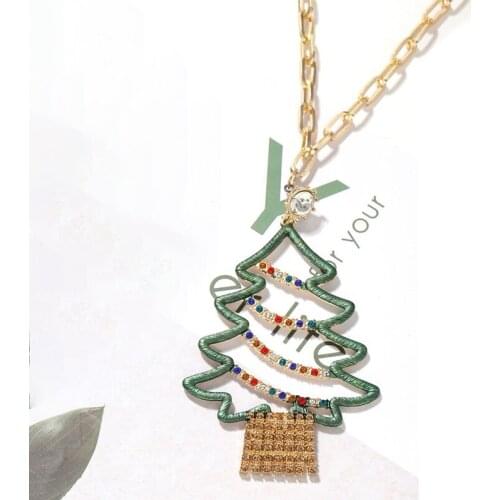 Christmas Pendant Necklace Hollow Tree Necklace For Women Xmas Best Gifts Jewelry