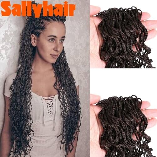Sallyhair ZiZi Braids Hair 28" Box Braids Crochet Hair Grey Purple Pink Blonde Green Curly Braiding Hair Extensions