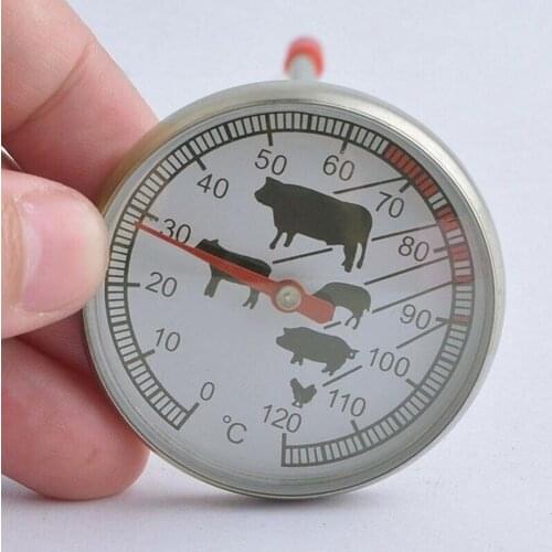 Stainless Steel Instant Read Probe Thermometer BBQ Cooking Gauge Food Meat U4R7