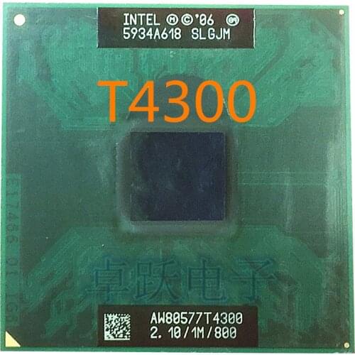 T4300 Intel Pentium CPU T4300 1M Cache, 2.1GHz, 800MHz FSB laptop processor free shipping