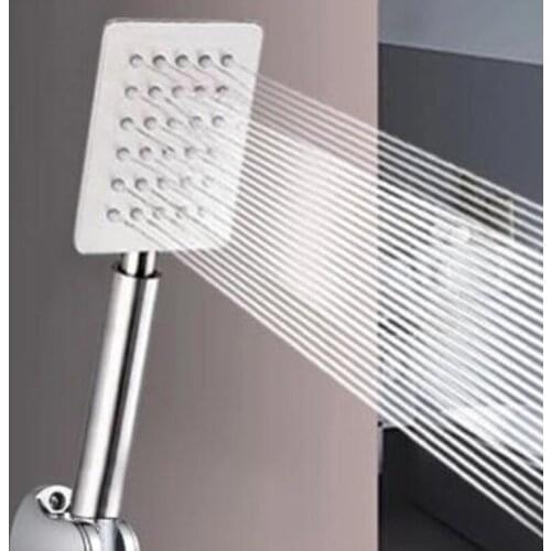 Bathroom Rainfall Easy Clean Shower Spray Chrome Hand-held Shower Head Five Function High Pressure Water Saving Shower Head