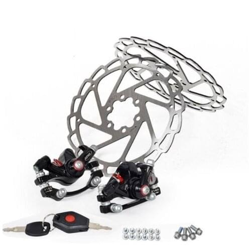 Bike Mechanical Disc Brake With Lock 160MM MTB Aluminum Alloy Anti-Theft anti corrosive rustproof High Quality
