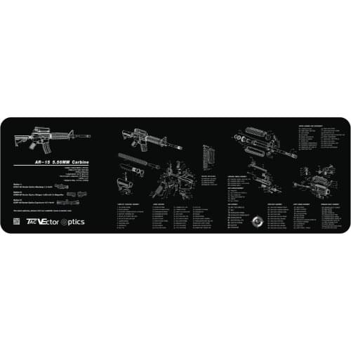 Vector Optics 36x12 Inch 5.56mm Gun Cleaning Bench Rubber Mat Accessory All Rifle Parts List Pad