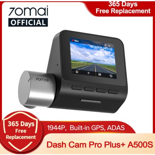 70mai Dash Cam Pro English Voice Control 1944P 70MAI Car DVR Camera GPS ADAS 140FOV 24H Parking Monitor 70mai Pro Plus A500S