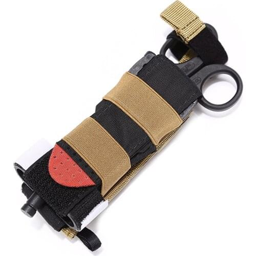 Military Tactical Molle Tourniquet Pouch Outdoor Hunting Accessories Knife Flashlight Holster Medical Scissors Holder EDC Bag