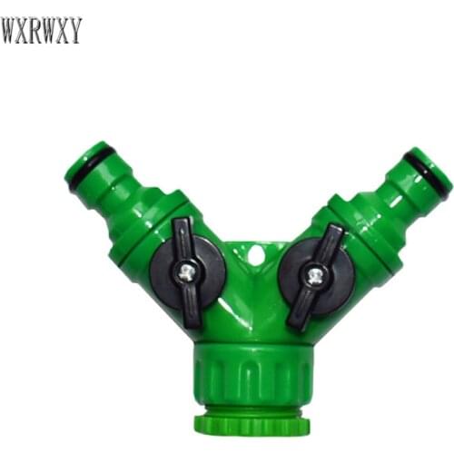 Wxrwxy Garden 2 way tap 2 way conector garden tap Y water splitter drip irrigation adapter cranes the faucet adapter 1pcs