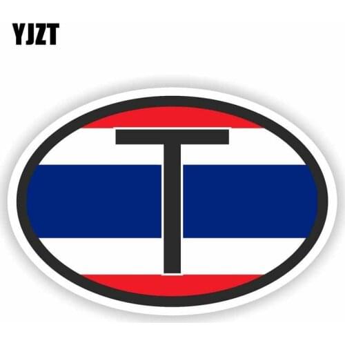 YJZT 13.4CM*9.4CM Accessories Funny Thailand Country Code Car Sticker Decal PVC 6-0257