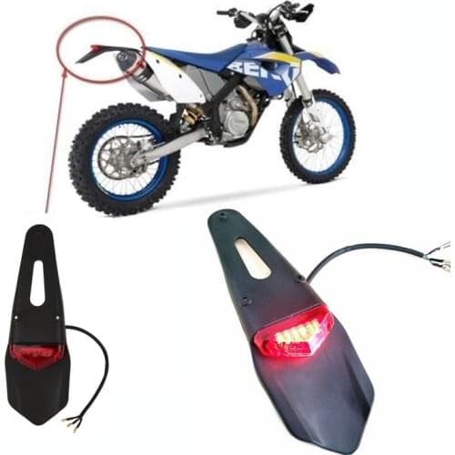 1PCS Motorcycle Dirt Bike Rear Fender Brake Stop Taillight Motocross Enduro Mudguards 12V LED Tail Light Motorcycle Styling