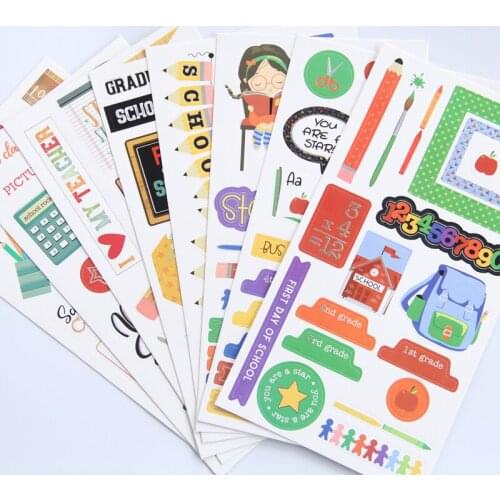 ZFPARTY Cool School Memories Self- adhesive Paper Sticker for Scrapbooking/ DIY Crafts/ Card Making Decoration