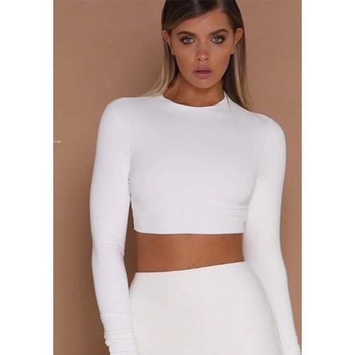 Zhangyunuo Sexy Yoga Tops Elastic Gym Crop Tops Workout Women Shirt Long Sleeve Shirts Half Collar Sports Fitness Active Wear