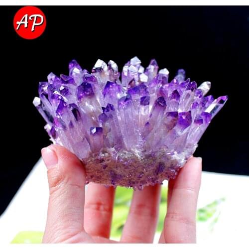 1pc Purple Crystal Cluster Violet Rock Stones Synthetic Quartz Mineral Specimen Reiki Healing Home Decoration
