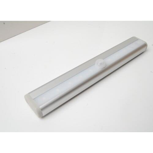 10LED PIR Motion Sensor Lamp Cupboard Wardrobe Bed Lamp Under Cabinet Night Light Smart Light Perception For Closet Stairs Led