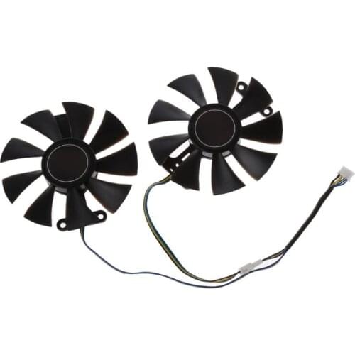 2SET New 85mm GA91S2H DC 12V 0.35A 4Pin Cooler Fan Replacement For Zotac GTX 1060 GTX950 GTX 1050Ti Graphics Card Cooling Fan