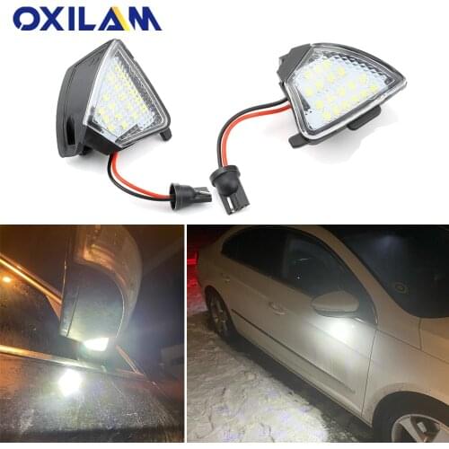 2Pcs Canbus LED Auto Puddle Lamp for Volkswagen VW Passat B6 CC Touran Jetta MK3 Golf 5 LED Car Under Side Mirror Lihgts
