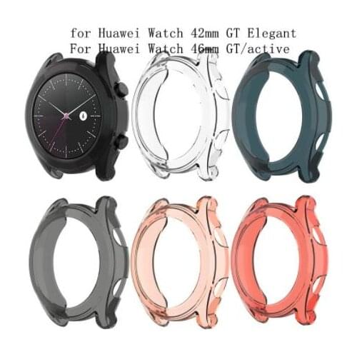 200pcs TPU Protector Bumper Watch Frame Case Cover for Huawei Watch GT /Active 46mm / 42mm Elegant SmartWatch Scratch-proof case