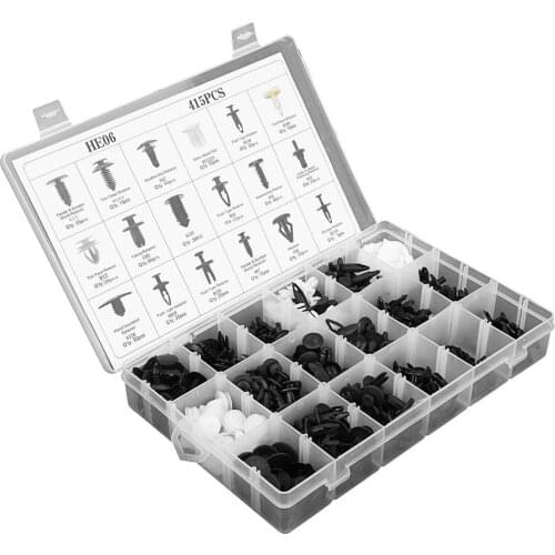 415pcs Car Retainer Push Pin Rivet Clip Trim Panel Fastener Moulding Assortment