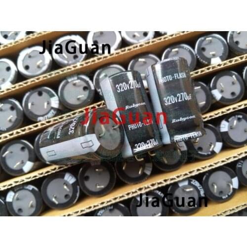 6PCS NEW RUBYCON PHOTO-FLASH 320V270UF 18x33MM Flash Electrolytic Capacitor 270uF/320V 320v 270uf