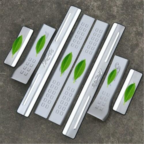 Car styling FIT FOR Ford Fiesta 2009-2016 stainless steel Car door cover outside door sill Scuff Plate/Door Sill Door Sill