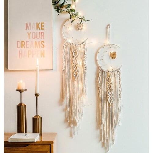 Bohemian Macrame Tapestry Hand-woven Wall Hanging Ornament Tassel Tapestries Art Pendant Crafts Nursery Kids Room Decoration