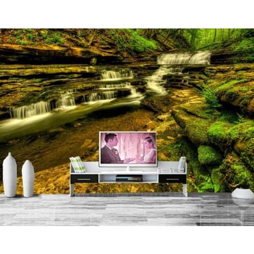 Large murals ,Waterfalls Stream Cascades Nature wallpapers,restaurant living room sofa TV wall 3d wallpaper papel de parede