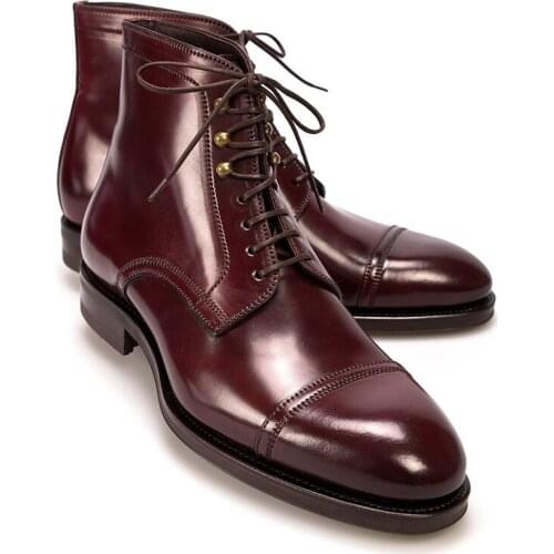 Winter Add Velvet Mens Boots Shoes Buckle Strap High-Top Fashion Genuine Leather Designer Work Boots Shoes Men