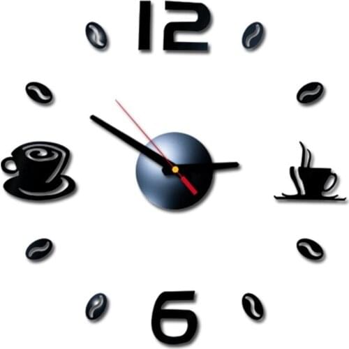 Clock Watch Wall Clocks Horloge 3D DIY Acrylic Mirror Stickers Home Decoration Living Room Quartz Needle reloj de pared Hot