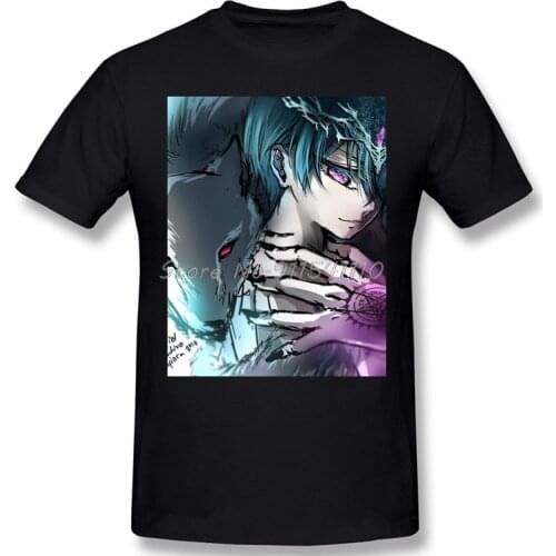 Ciel Phantomhive Homme Cool T-Shirt Black Butler Ciel Phantomhive Anime Series Tees Pure Cotton Oversized Short Sleeve