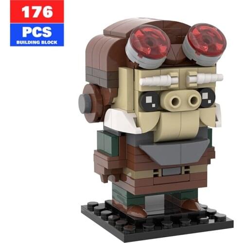 MOC Space Wars Technical Mandaloriansed Kuiil Brickheadz Movie Figures Action Model Buidling Block Kids Educational Toys Gift