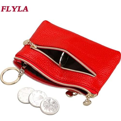 Fructose Color Coin Purse Leather women Small Purse Personalized Zipper small bag kid purses