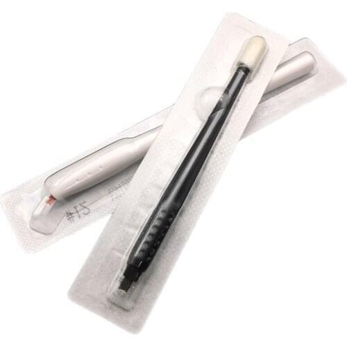 Tattoo Pen Machine Disposable Manual Pen with 18U 12F Blades for Eyebrow Permanent Makeup Pen Machine for Microblding Emboridery