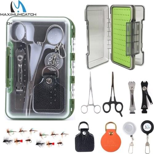 Maximumcatch Fly Fishing Tools Fishing Accessory & Forceps & Retractor & Nipper&Fly Box Flies