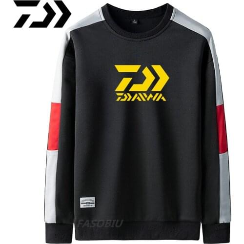 Daiwa Fashion Mens Hoodies 2020 Autumn Winter Male Casual Fishing Hoodies Shirt Mens Solid Color Hiking for Fishing Clothes