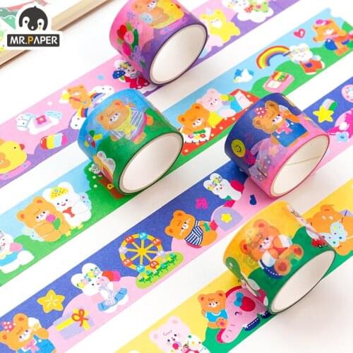 Mr.Paper 10Designs Bear Rabbit Matsushima Sauce Series Washi Tape Decorative Tape DIY Scrapbook Sticker Material
