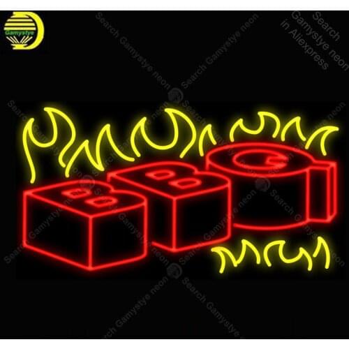 BBQ Flames NEON LIGHT SIGN Cups Neon Sign Decorate Restaurant Hotel BEER PUB Pub Handcraft Iconic Sign custom made neon lights