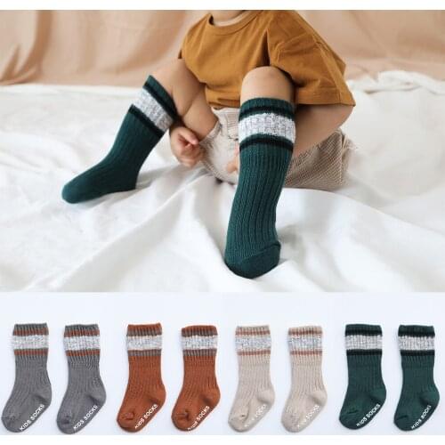 New baby non-slip socks children cotton socks double needle baby socks baby winter socks non-slip thick floor socks