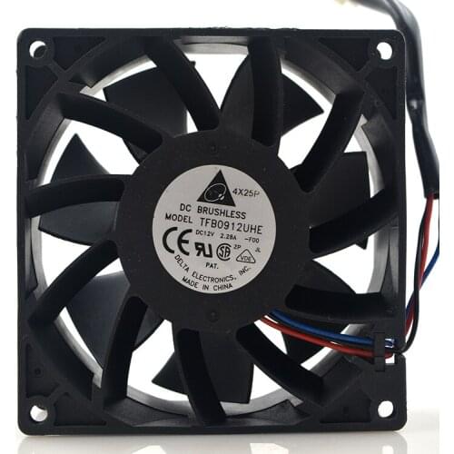 New original TFB0912UHE 12V 2.28A 9238 9CM violent 3-wire car modified cooling fan