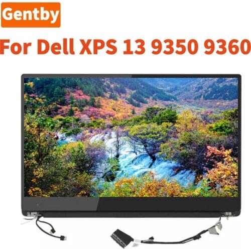 13.3" 3200x1800 QHD LED LCD Display Touch Screen Complete Top Full Assembly w/Cover for Dell XPS 13 9350 9360 N6CH2 P54G P54G002