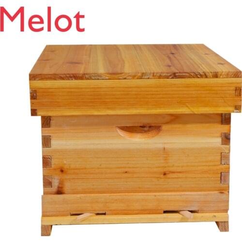 Hive Full Set of Beekeeping Tools Bee Barrel Boiled Wax Chinese Fir Medium Bee Standard Cross Frame Soil Honeycomb Box