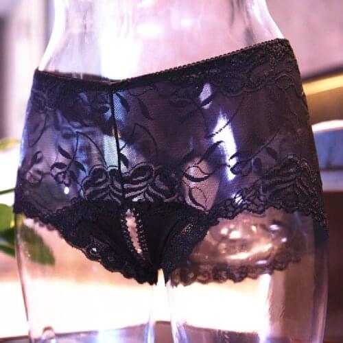Appeal Clothing Sexy Lace Crotchless Panties Transparent Temptation Lift The Hips Without Trace open crotch Briefs Gay Underwear