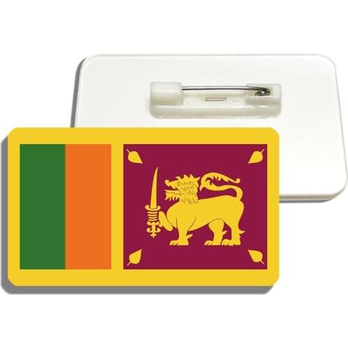 Sri Lanka Flag Brooch Pride Flag Pin For Women And Men Art Resin Patriotism Badge